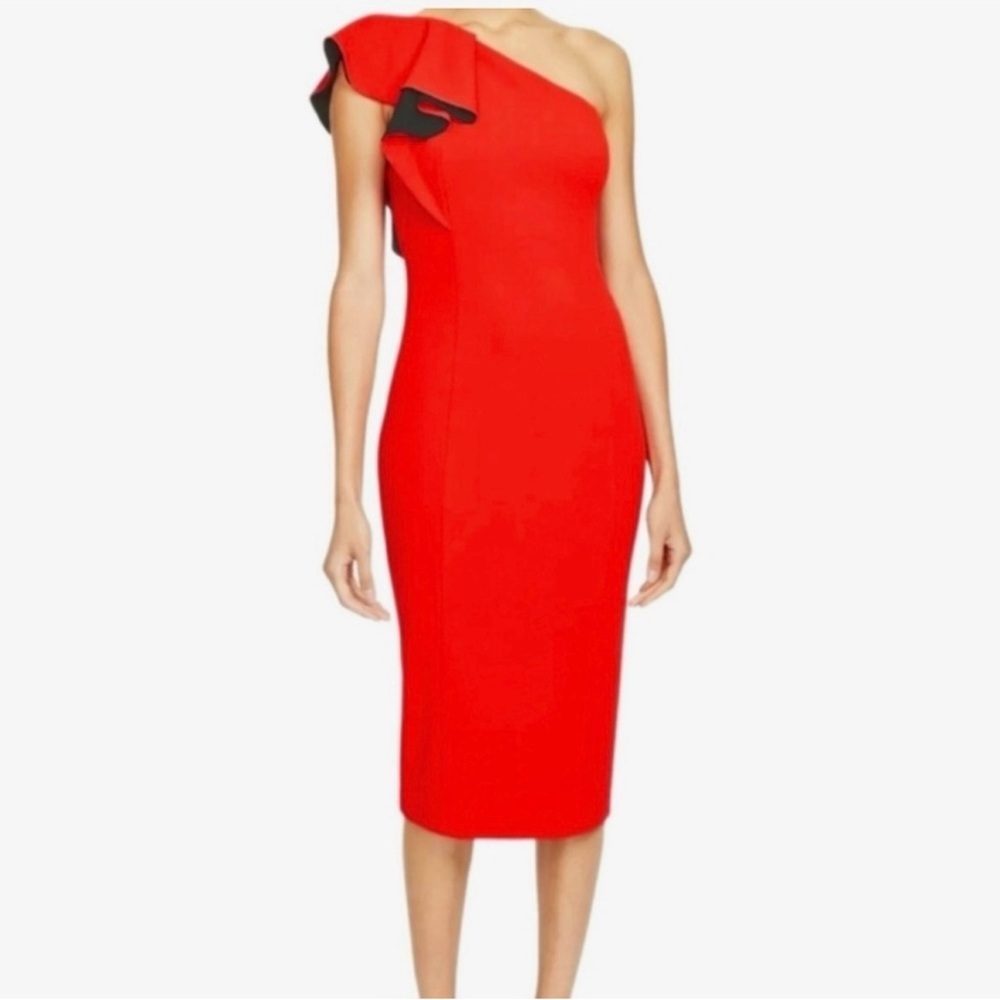 RACHEL ROY One-Shoulder Flutter Sheath
Cocktail Dress